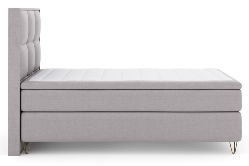 Komplett Sängpaket Choice No 4 120x200 Fast - Ljusgrå|Metall V-form - Kontinentalsäng - Komplett sängpaket