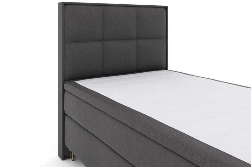 Komplett Sängpaket Choice No 4 120x200 Fast - Mörkgrå|Metall V-form - Kontinentalsäng - Komplett sängpaket