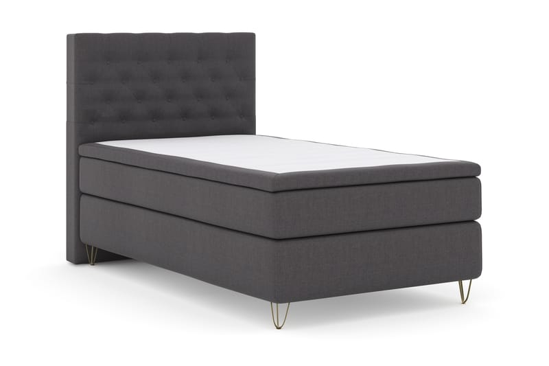 Komplett Sängpaket Choice No 4 120x200 Fast - Mörkgrå|Metall V-form - Möbler - Säng - Kontinentalsäng