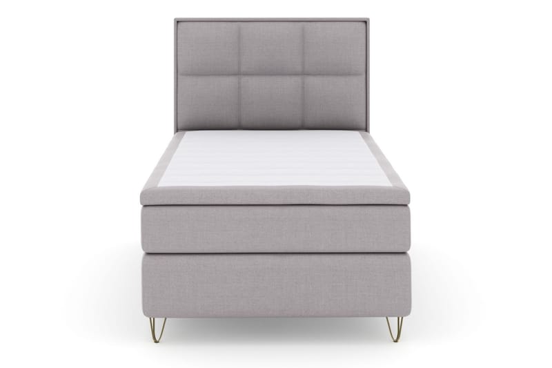 Komplett Sängpaket Choice No 4 120x200 Medium - Ljusgrå|Metall V-form - Kontinentalsäng - Komplett sängpaket