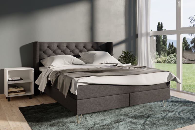 Komplett Sängpaket Choice No 4 120x200 Medium - Mörkgrå|Koppar - Möbler - Säng - Kontinentalsäng