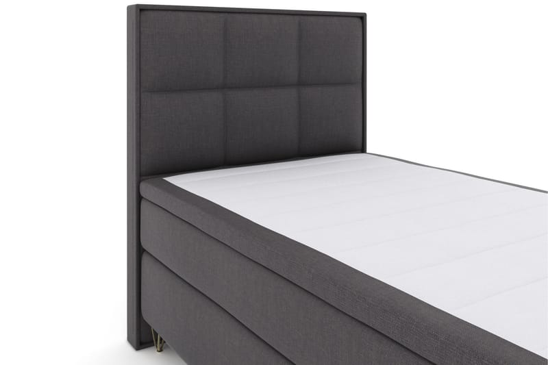 Komplett Sängpaket Choice No 4 120x200 Medium - Mörkgrå|Metall V-form - Kontinentalsäng - Komplett sängpaket