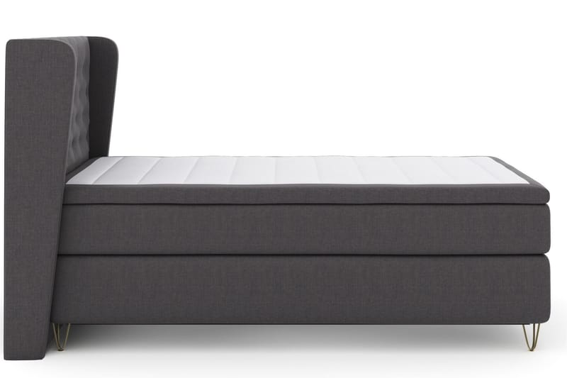 Komplett Sängpaket Choice No 4 120x200 Medium - Mörkgrå|Metall V-form - Möbler - Säng - Kontinentalsäng