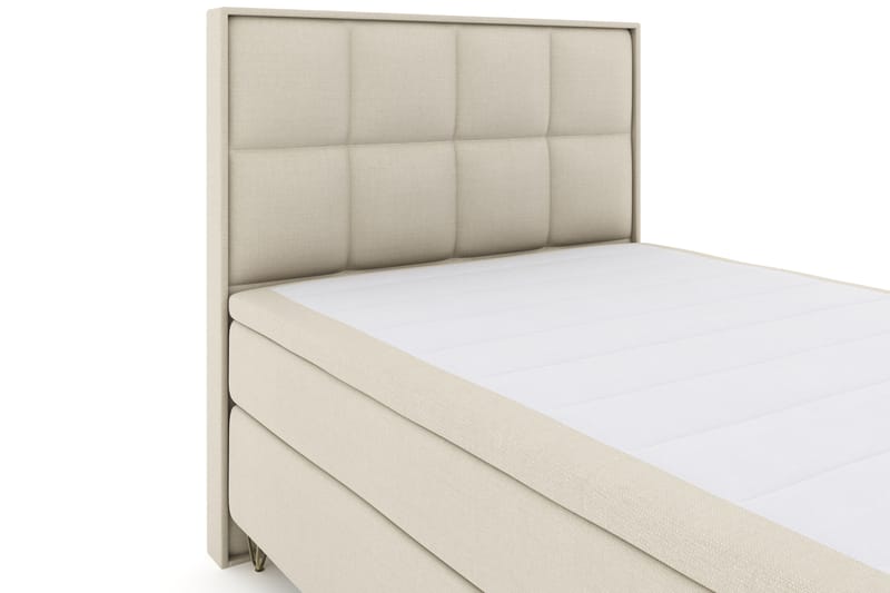 Komplett Sängpaket Choice No 4 140x200 Fast - Beige|Metall V-form - Kontinentalsäng - Komplett sängpaket