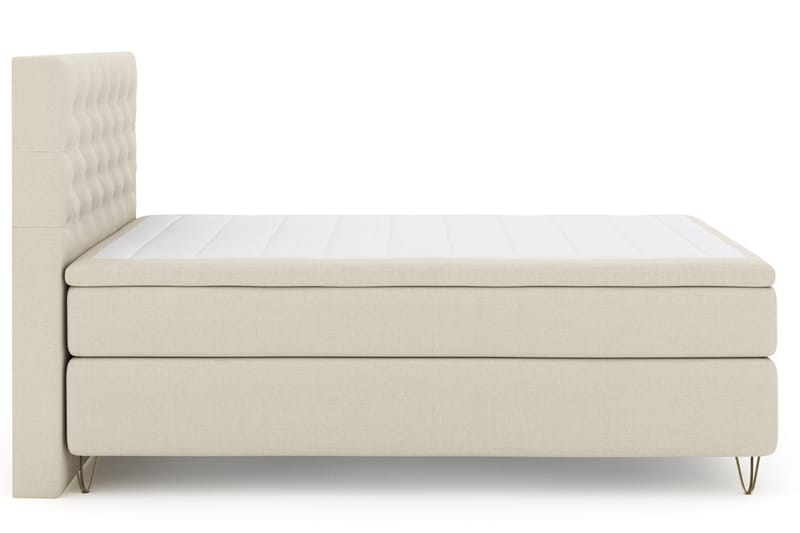 Komplett Sängpaket Choice No 4 140x200 Fast - Beige|Metall V-form - Kontinentalsäng - Komplett sängpaket