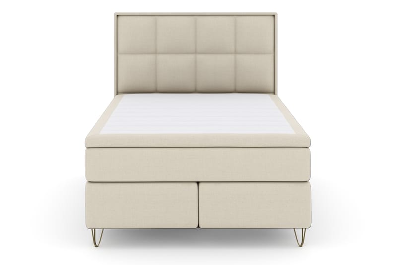 Komplett Sängpaket Choice No 4 140x200 Fast - Beige|Metall V-form - Möbler - Säng - Kontinentalsäng