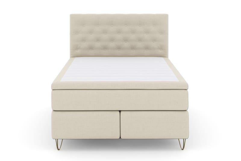 Komplett Sängpaket Choice No 4 140x200 Fast - Beige|Metall V-form - Möbler - Säng - Kontinentalsäng