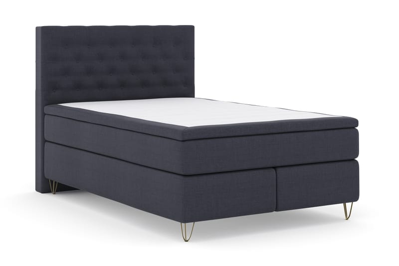 Komplett Sängpaket Choice No 4 140x200 Fast - Blå|Metall V-form - Kontinentalsäng - Komplett sängpaket