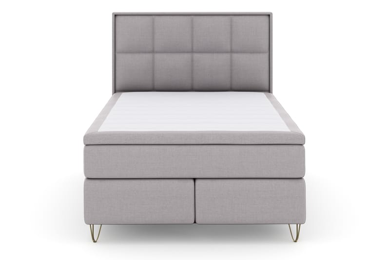 Komplett Sängpaket Choice No 4 140x200 Fast - Ljusgrå|Metall V-form - Möbler - Säng - Kontinentalsäng