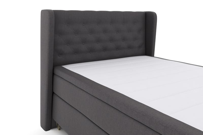 Komplett Sängpaket Choice No 4 140x200 Fast - Mörkgrå|Metall V-form - Möbler - Säng - Kontinentalsäng