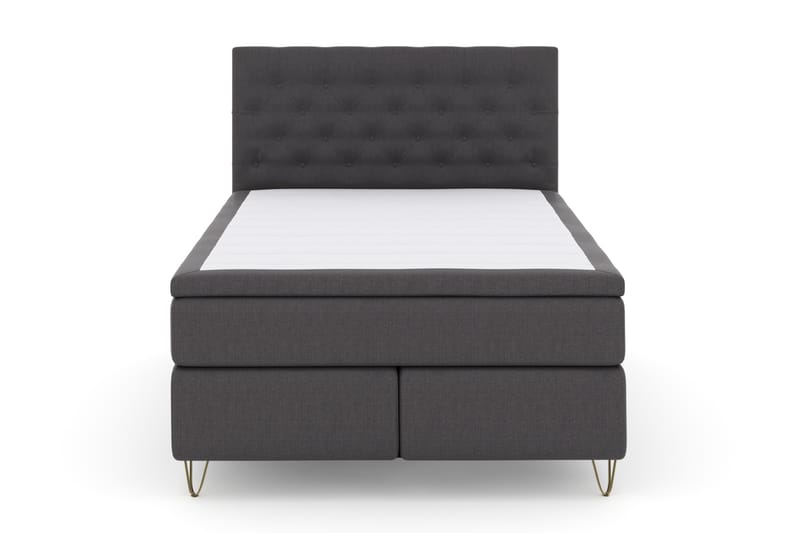 Komplett Sängpaket Choice No 4 140x200 Fast - Mörkgrå|Metall V-form - Möbler - Säng - Kontinentalsäng