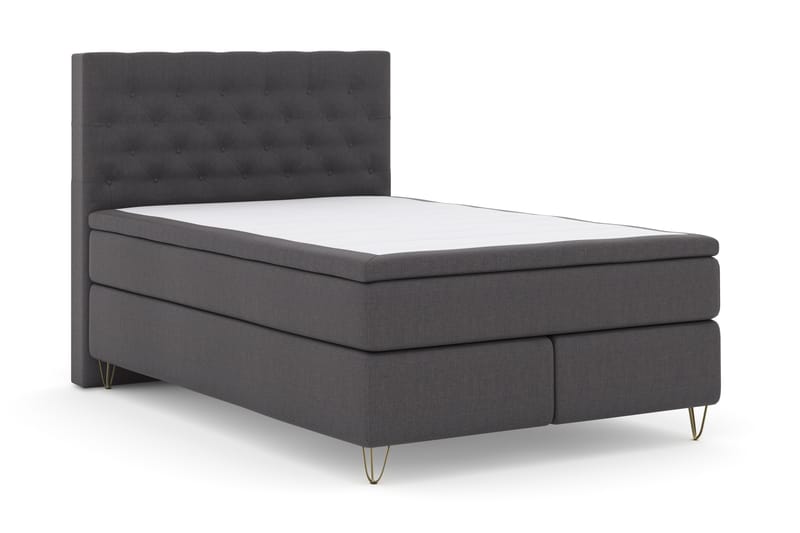 Komplett Sängpaket Choice No 4 140x200 Fast - Mörkgrå|Metall V-form - Möbler - Säng - Kontinentalsäng