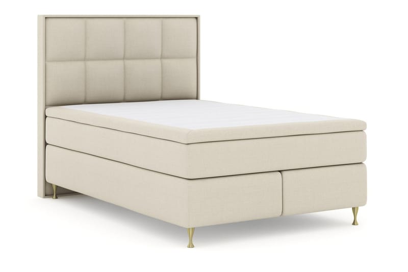 Komplett Sängpaket Choice No 4 140x200 Fast/Medium - Beige|Guld - Kontinentalsäng - Komplett sängpaket