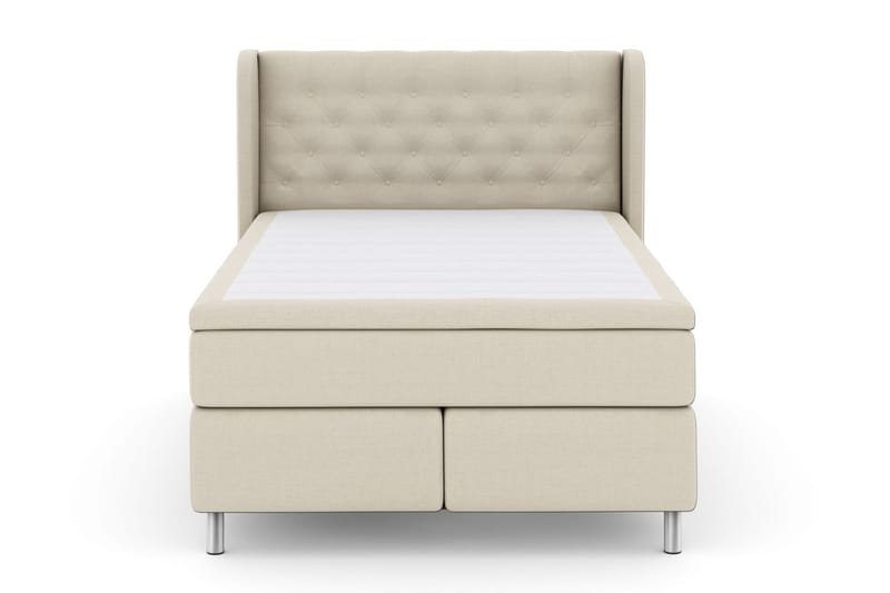 Komplett Sängpaket Choice No 4 140x200 Fast/Medium - Beige|Metall - Kontinentalsäng - Komplett sängpaket