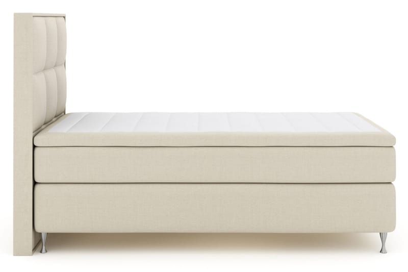 Komplett Sängpaket Choice No 4 140x200 Fast/Medium - Beige|Silver - Kontinentalsäng - Komplett sängpaket