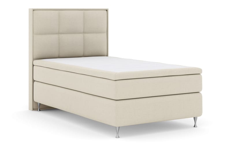 Komplett Sängpaket Choice No 4 140x200 Fast/Medium - Beige|Silver - Kontinentalsäng - Komplett sängpaket