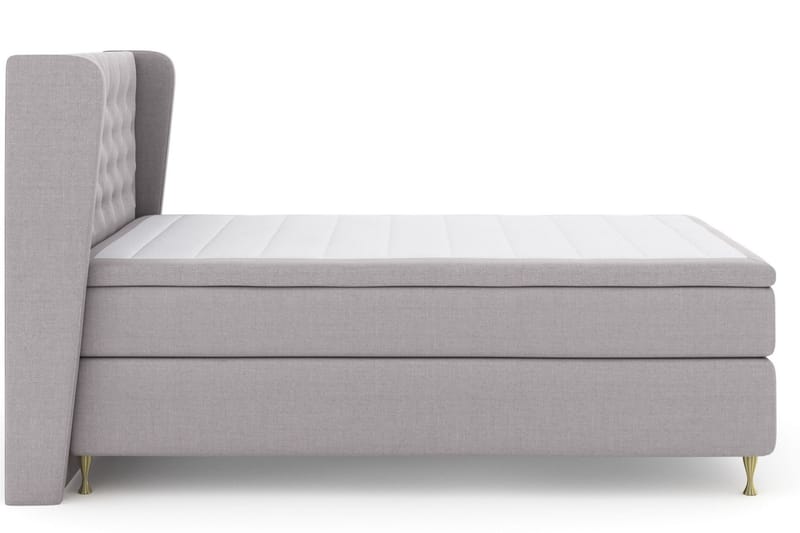 Komplett Sängpaket Choice No 4 140x200 Fast/Medium - Ljusgrå|Guld - Möbler - Säng - Kontinentalsäng