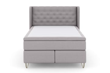 Komplett Sängpaket Choice No 4 140x200 Fast/Medium - Ljusgrå|Metall V-form - Möbler - Säng - Kontinentalsäng