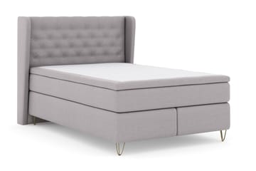 Komplett Sängpaket Choice No 4 140x200 Fast/Medium - Ljusgrå|Metall V-form - Möbler - Säng - Kontinentalsäng