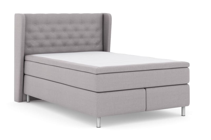 Komplett Sängpaket Choice No 4 140x200 Fast/Medium - Ljusgrå|Metall - Komplett sängpaket - Kontinentalsäng