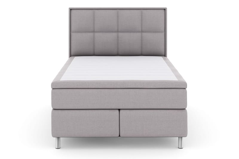 Komplett Sängpaket Choice No 4 140x200 Fast/Medium - Ljusgrå|Metall - Kontinentalsäng - Komplett sängpaket
