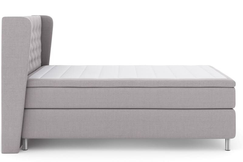 Komplett Sängpaket Choice No 4 140x200 Fast/Medium - Ljusgrå|Metall - Komplett sängpaket - Kontinentalsäng