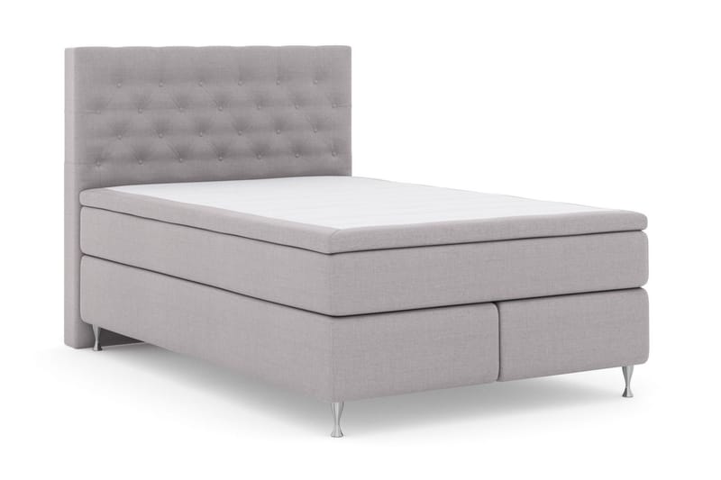 Komplett Sängpaket Choice No 4 140x200 Fast/Medium - Ljusgrå|Silver - Kontinentalsäng - Komplett sängpaket
