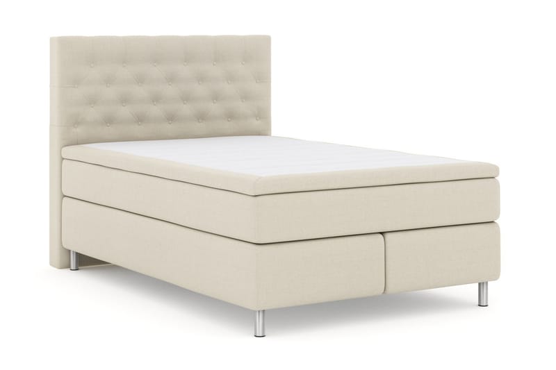 Komplett Sängpaket Choice No 4 140x200 Medium - Beige|Metall - Kontinentalsäng - Komplett sängpaket