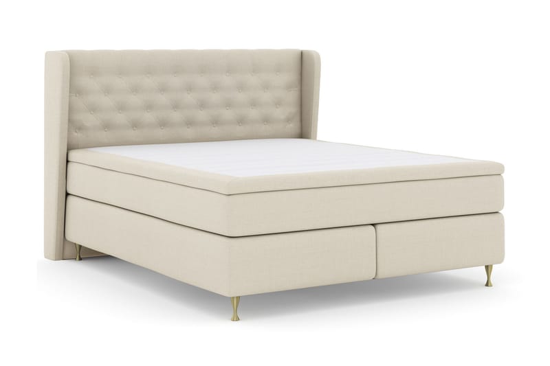 Komplett Sängpaket Choice No 4 160x200 Fast - Beige|Guld - Kontinentalsäng - Dubbelsäng - Komplett sängpaket