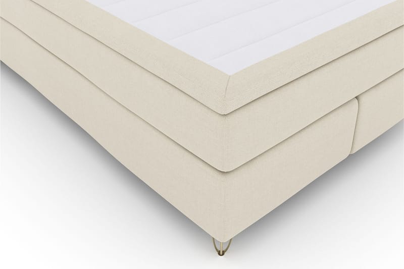 Komplett Sängpaket Choice No 4 160x200 Fast - Beige|Metall V-form - Kontinentalsäng - Dubbelsäng - Komplett sängpaket