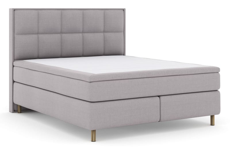 Komplett Sängpaket Choice No 4 160x200 Fast - Ljusgrå|Koppar - Kontinentalsäng - Dubbelsäng - Komplett sängpaket