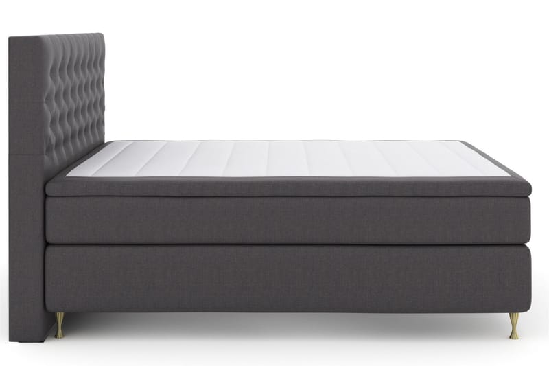 Komplett Sängpaket Choice No 4 160x200 Fast - Mörkgrå|Guld - Kontinentalsäng - Dubbelsäng - Komplett sängpaket