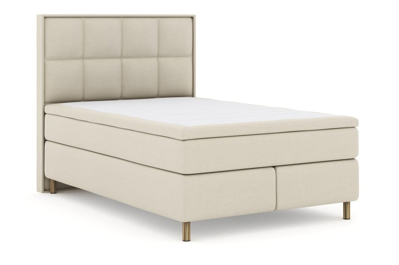 Komplett Sängpaket Choice No 4 160x200 Fast/Medium - Beige|Koppar - Kontinentalsäng - Dubbelsäng - Komplett sängpaket