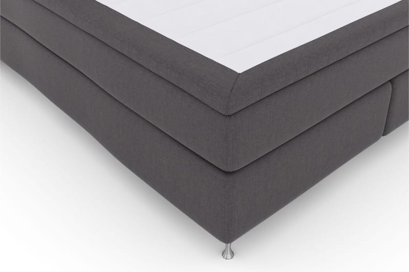 Komplett Sängpaket Choice No 4 160x200 Medium - Mörkgrå|Silver - Kontinentalsäng - Dubbelsäng - Komplett sängpaket