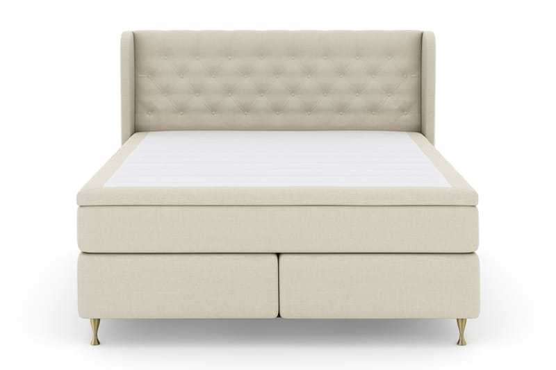 Komplett Sängpaket Choice No 4 180x200 Fast - Beige|Guld - Kontinentalsäng - Dubbelsäng - Komplett sängpaket