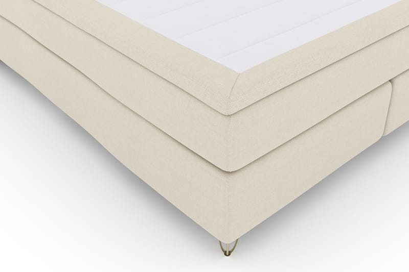 Komplett Sängpaket Choice No 4 180x200 Fast - Beige|Metall V-form - Kontinentalsäng - Dubbelsäng - Komplett sängpaket