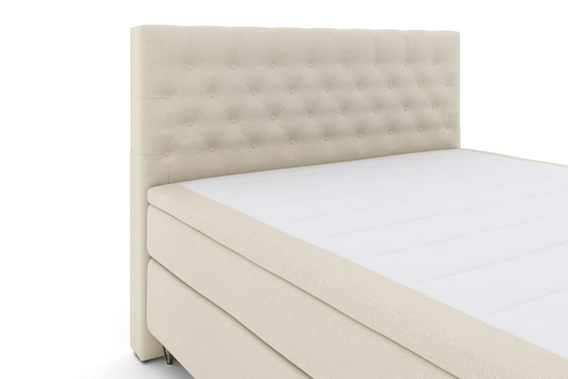 Komplett Sängpaket Choice No 4 180x200 Fast - Beige|Metall V-form - Kontinentalsäng - Dubbelsäng - Komplett sängpaket