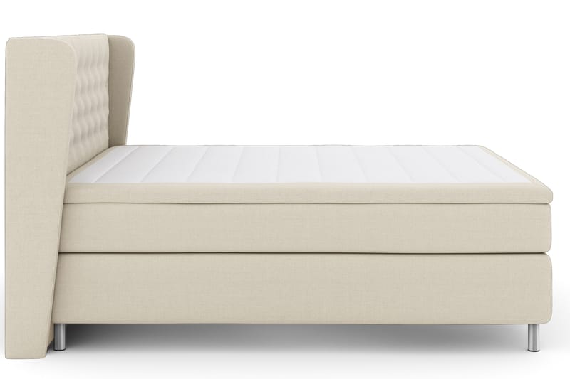 Komplett Sängpaket Choice No 4 180x200 Fast - Beige|Metall - Kontinentalsäng - Dubbelsäng - Komplett sängpaket