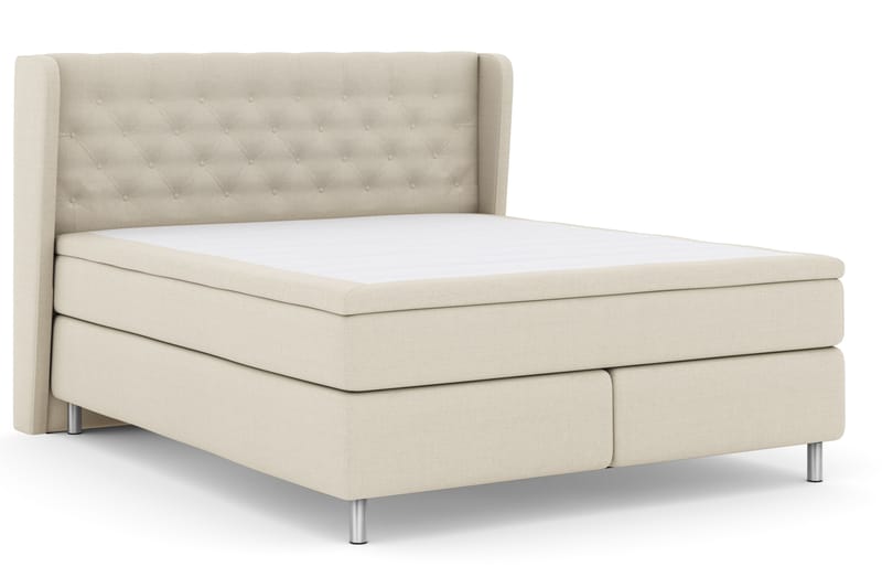 Komplett Sängpaket Choice No 4 180x200 Fast - Beige|Metall - Kontinentalsäng - Dubbelsäng - Komplett sängpaket