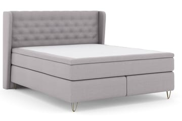 Komplett Sängpaket Choice No 4 180x200 Fast - Ljusgrå|Metall V-form - Möbler - Säng - Kontinentalsäng