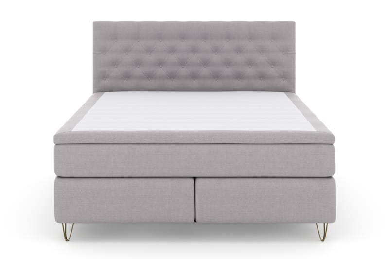 Komplett Sängpaket Choice No 4 180x200 Fast - Ljusgrå|Metall V-form - Möbler - Säng - Kontinentalsäng