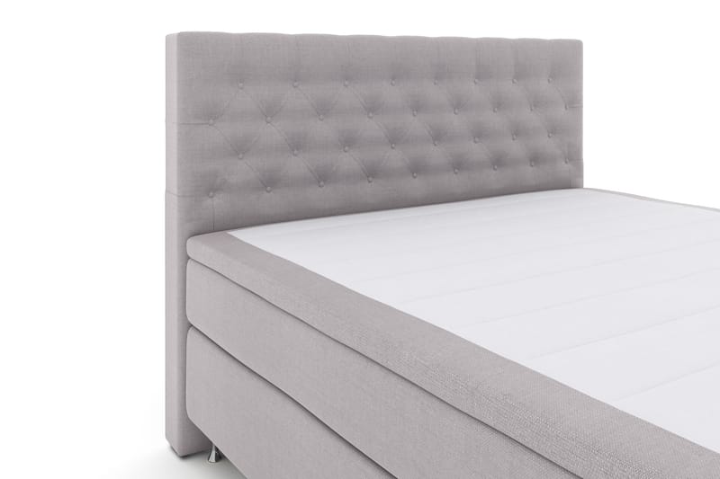 Komplett Sängpaket Choice No 4 180x200 Fast - Ljusgrå|Silver - Kontinentalsäng - Dubbelsäng - Komplett sängpaket