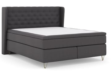 Komplett Sängpaket Choice No 4 180x200 Fast - Mörkgrå|Metall V-form - Möbler - Säng - Kontinentalsäng