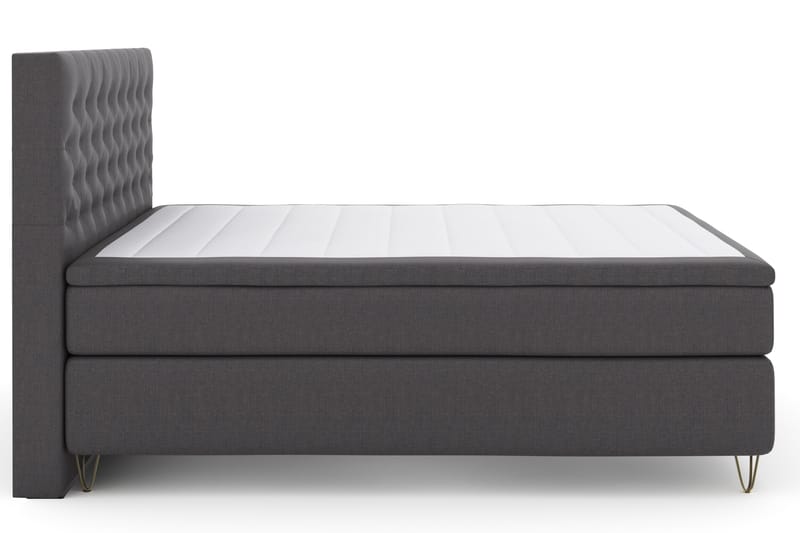 Komplett Sängpaket Choice No 4 180x200 Fast - Mörkgrå|Metall V-form - Möbler - Säng - Kontinentalsäng