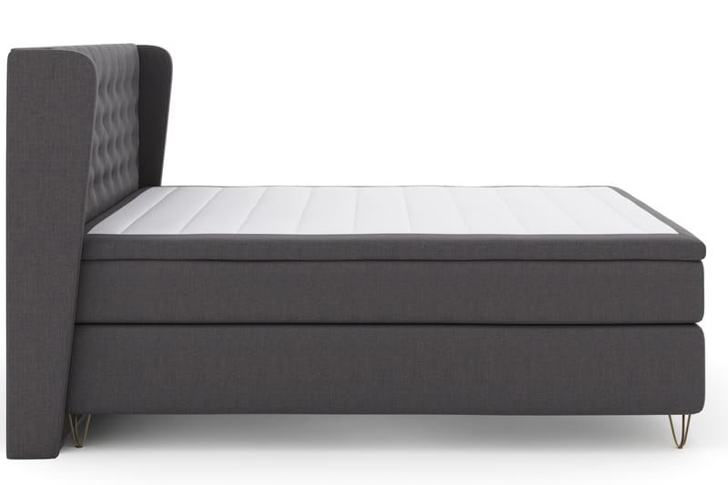 Komplett Sängpaket Choice No 4 180x200 Fast - Mörkgrå|Metall V-form - Möbler - Säng - Kontinentalsäng