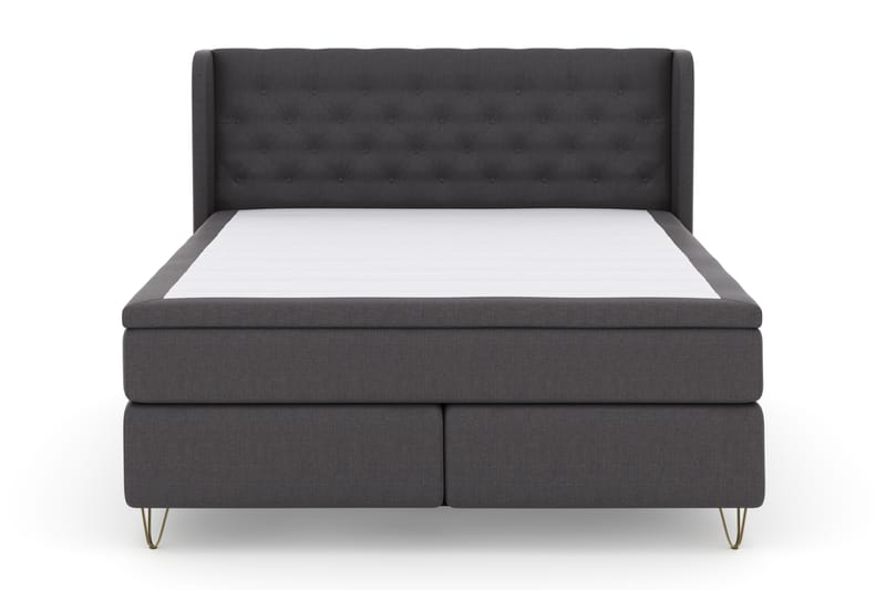 Komplett Sängpaket Choice No 4 180x200 Fast - Mörkgrå|Metall V-form - Möbler - Säng - Kontinentalsäng