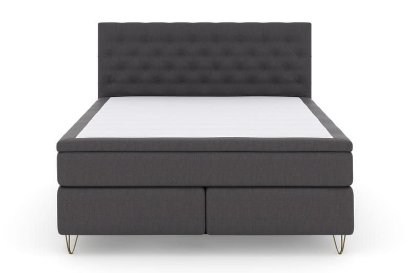 Komplett Sängpaket Choice No 4 180x200 Fast - Mörkgrå|Metall V-form - Möbler - Säng - Kontinentalsäng