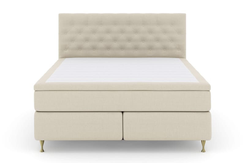 Komplett Sängpaket Choice No 4 180x200 Fast/Medium - Beige|Guld - Kontinentalsäng - Dubbelsäng - Komplett sängpaket