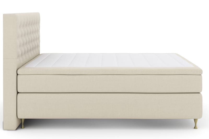 Komplett Sängpaket Choice No 4 180x200 Fast/Medium - Beige|Guld - Kontinentalsäng - Dubbelsäng - Komplett sängpaket