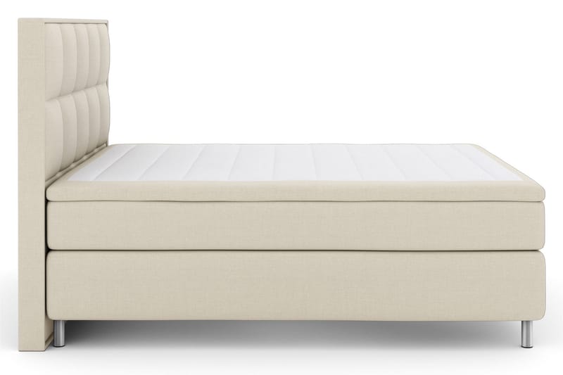 Komplett Sängpaket Choice No 4 180x200 Fast/Medium - Beige|Metall - Kontinentalsäng - Dubbelsäng - Komplett sängpaket